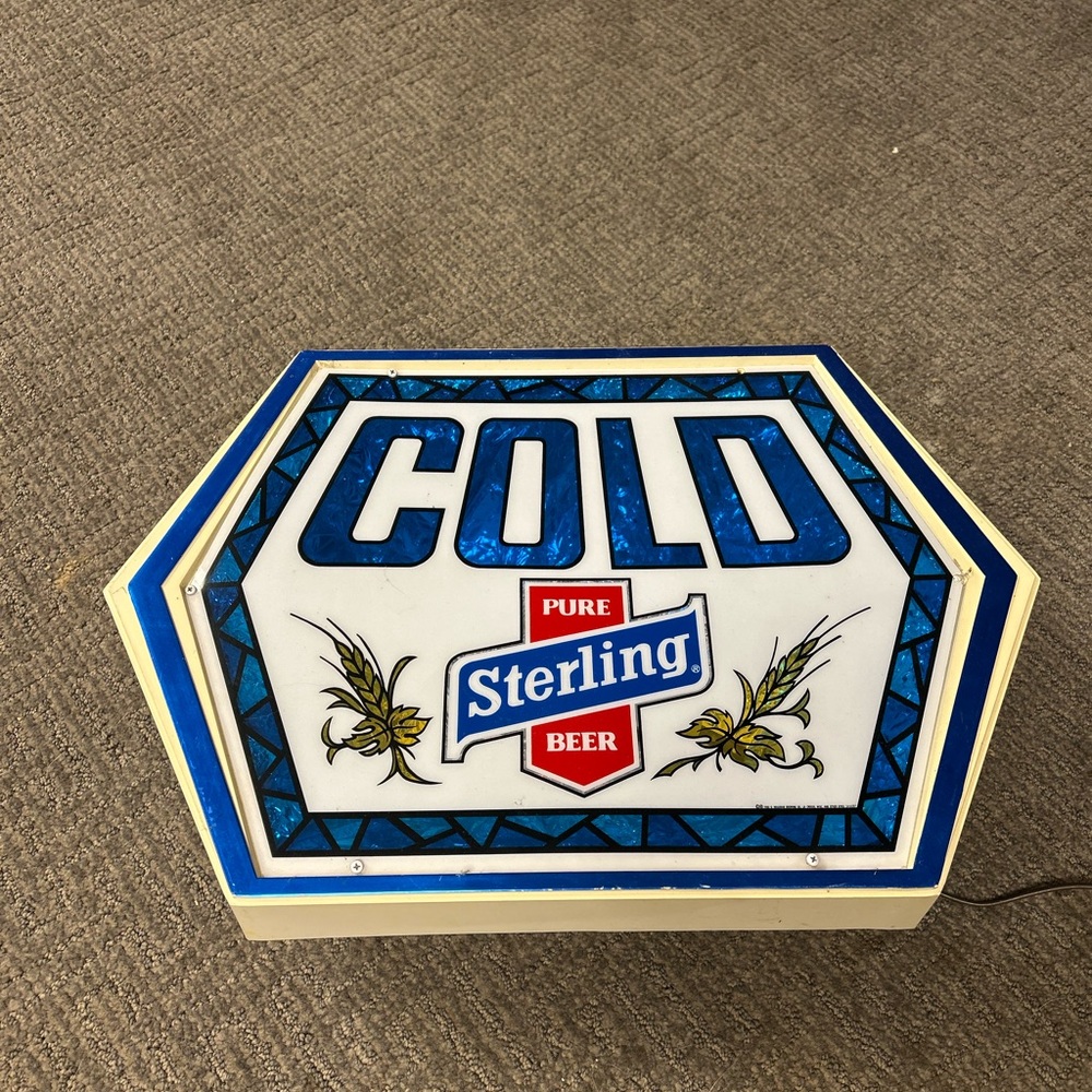 Sterling Beer Cold Sign